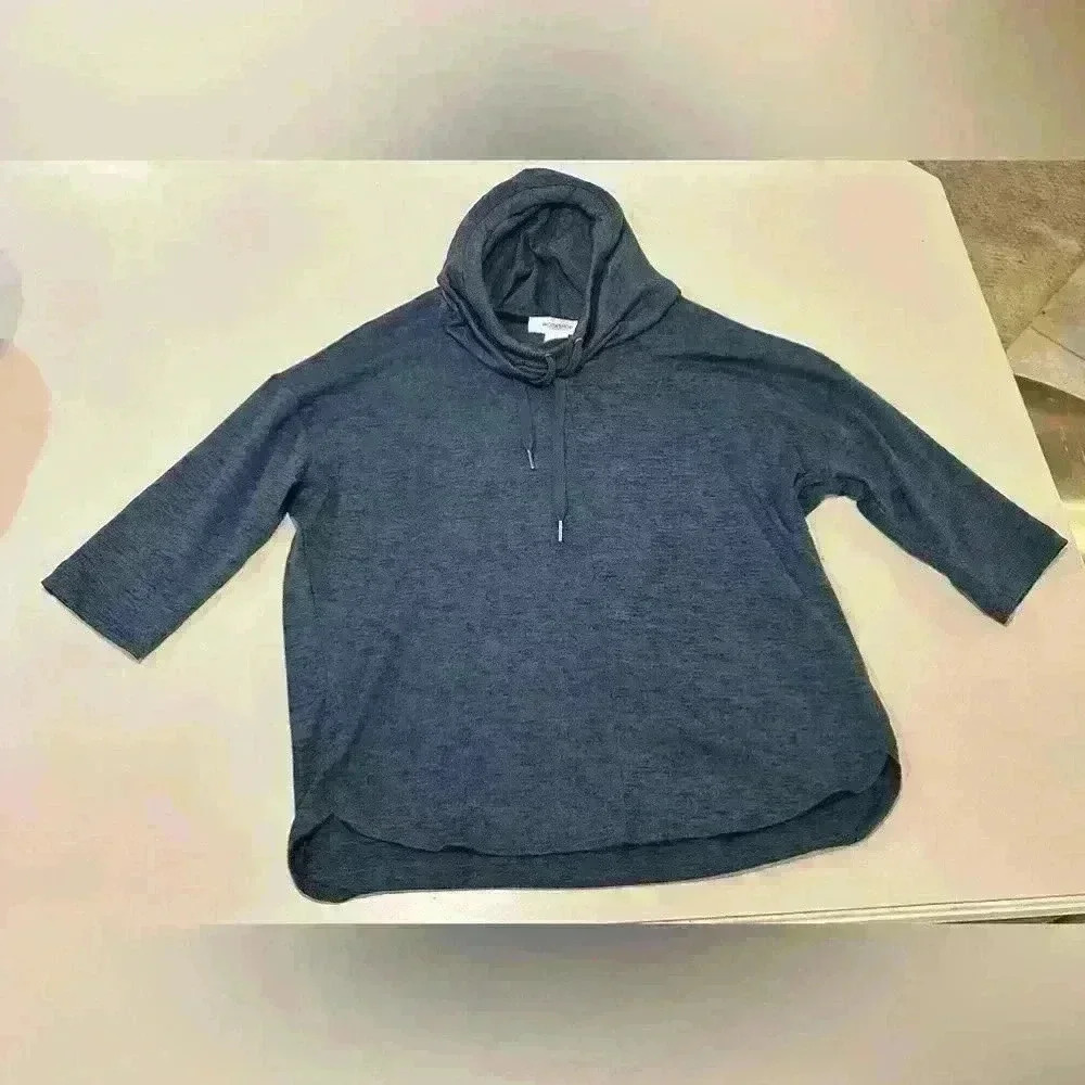Workshop Republic Clothing Blue Hooded Shirt Size Medium